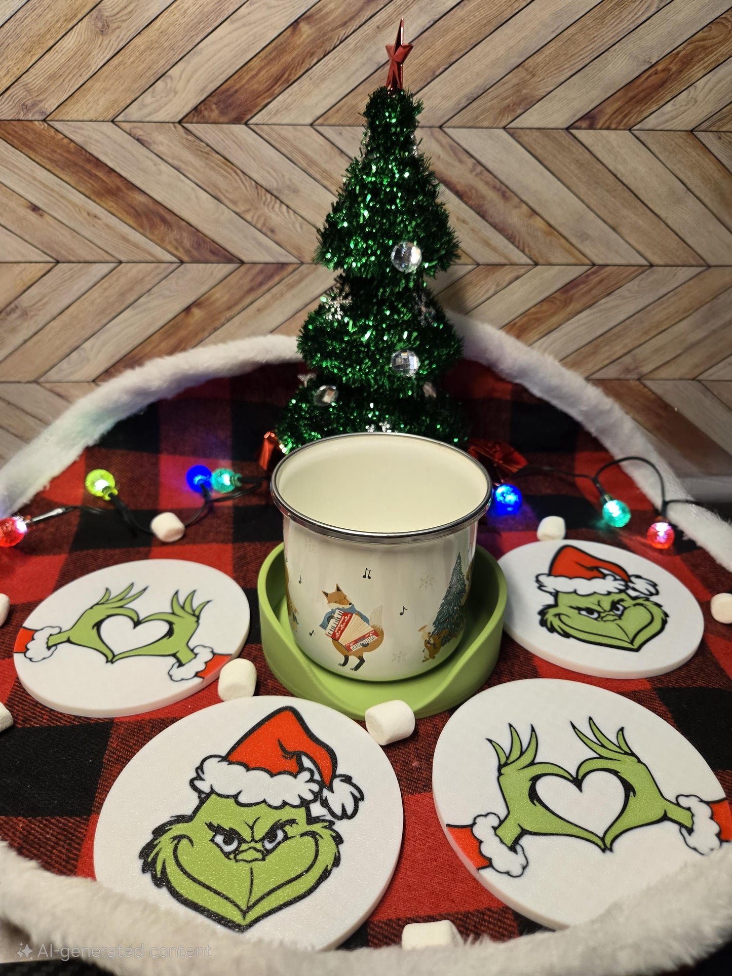 The Grinch christmas coasters